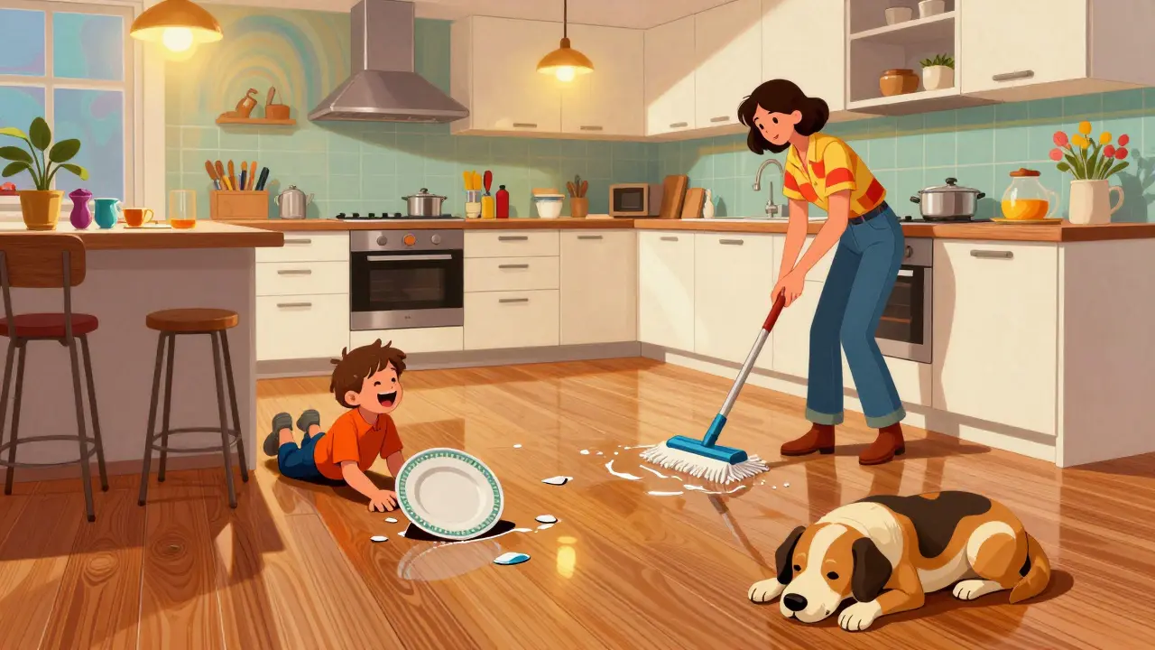 Küchenboden wählen: Fliesen, Vinyl, Parkett im Praxistest - Welcher Bodenbelag wirklich überzeugt