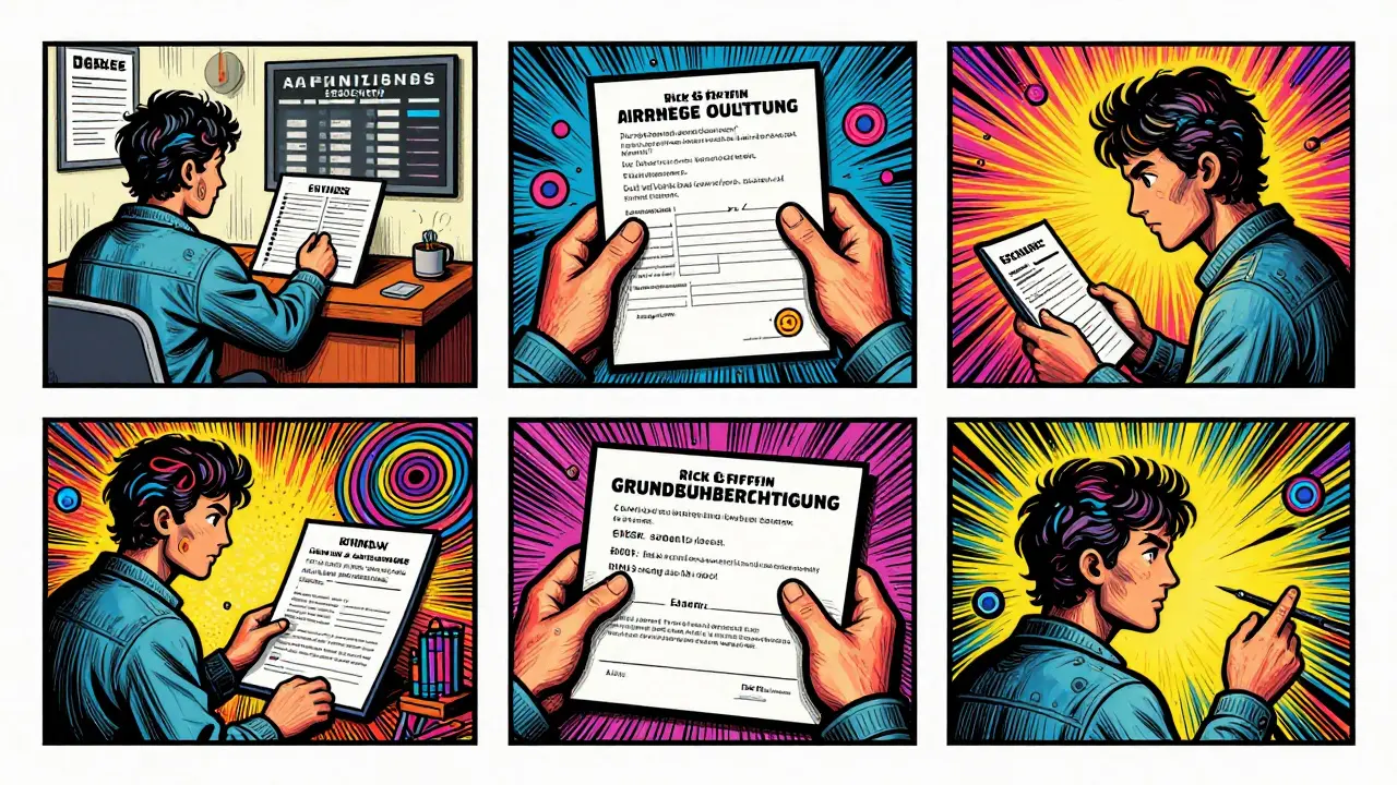 Vier Schritte zur Grundbuchberichtigung: Antrag, Unterlagen, Erben, Bearbeitung