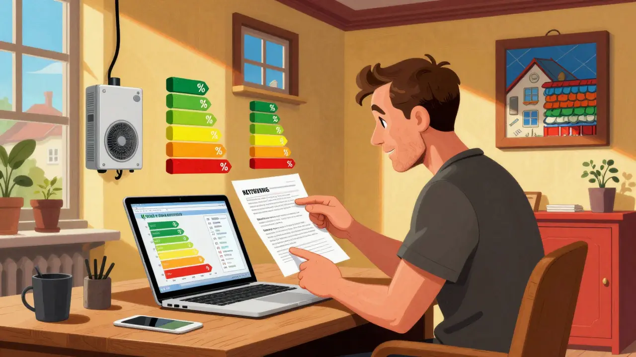 Heimwerker plant energetische Modernisierung mit Fördergeldern
