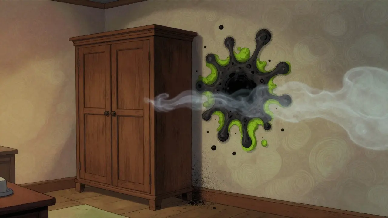 Schimmel hinter Schränken: Ursachen und wirksame Abhilfe