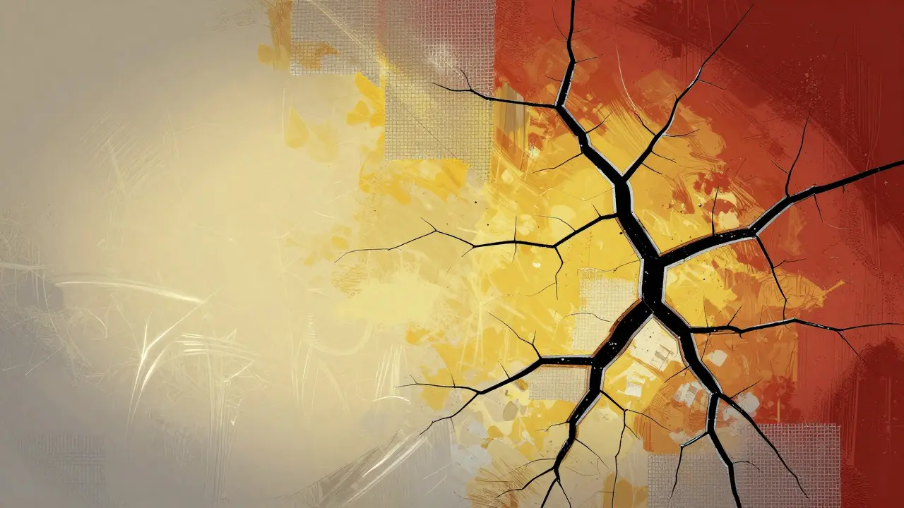 Comparison of repaired minor cracks and major structural fissures