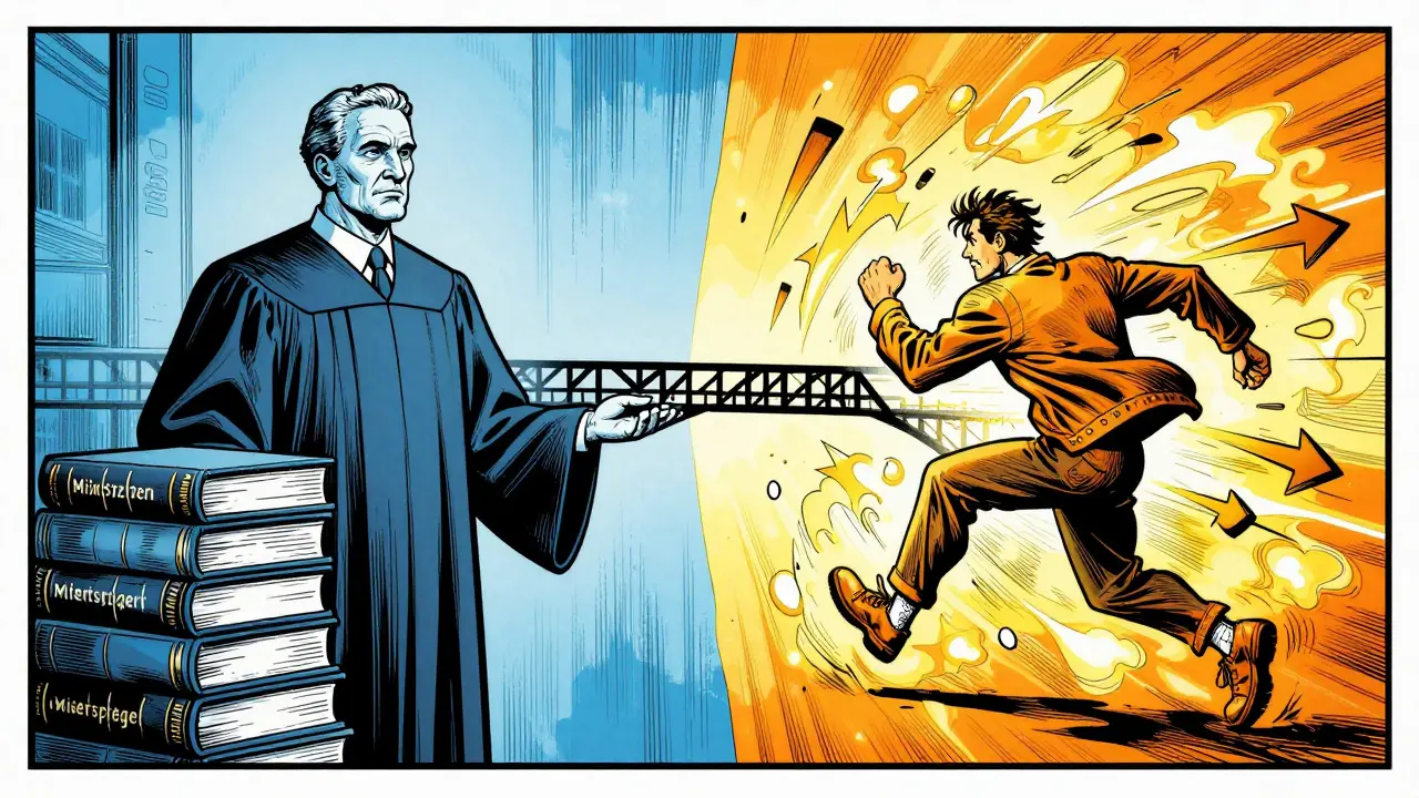 Vergleich von amtlichen Mietdaten und Marktpreisen im Comic-Stil