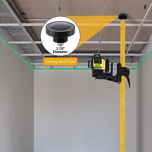 Firecore Laser Teleskopstange 3.7m/12ft, Laser Stativ mit 1/4"-20 Außengewinde ＆5/8"-11 Gewindeadapter, Laserhalterung für Rotationslaser ＆Linienlaser, verstellbare Laser-Montagestange- FLP370C – Bild 5